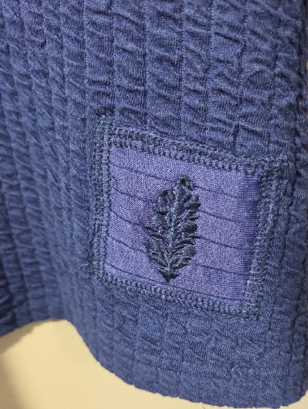 FP Movement by Free People Cobalt Blue Textured Knit Top. OVERSIZED! - Picture 3 of 5